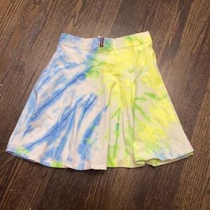 Girls tye dye hard tail skirt